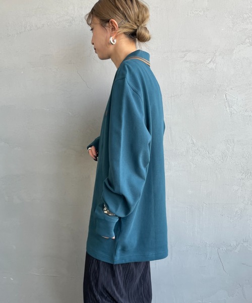 FRED PERRY（フレッドペリー）の「[FRED PERRY/フレッドペリー] ツインティップライン ロングスリーブポロシャツ M3636（ポロシャツ・レディース・ホワイト/ブラウン/ネイビー系1/ネイビー/ブラック系/ブラック/ライトベージュ/ダークグリーン/ブルー/ネイビー系・S/M/L/XL）」の18枚目の写真