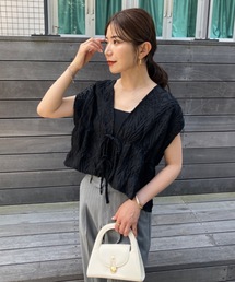 Sirin（シリン）の「【ZOZO限定】レースギャザーリボントップス（シャツ/ブラウス）」