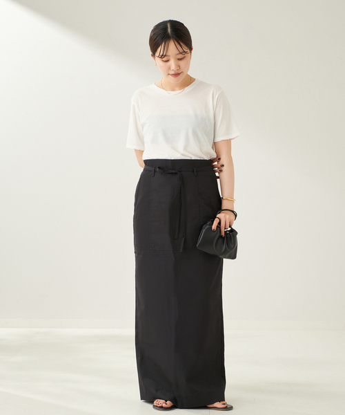 plage（プラージュ）の「T/C light スカート（スカート・レディース・ブラック・38/36）」の2枚目の写真