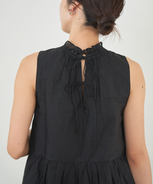 IENA（イエナ）の「MARILYN MOON/マリリンムーン Sheer gather OP ワンピース（ワンピース・レディース・ブラック・FREE）」の11枚目の写真