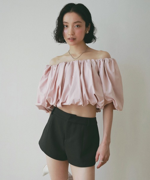 EIMY ISTOIRE(エイミーイストワール)の「ボンディングマイクロミニボトム ショートパンツ レディース 夏 秋 きれいめ(その他パンツ・レディース・アイボリー/グレー/ブラック・M/S)」の4枚目の写真