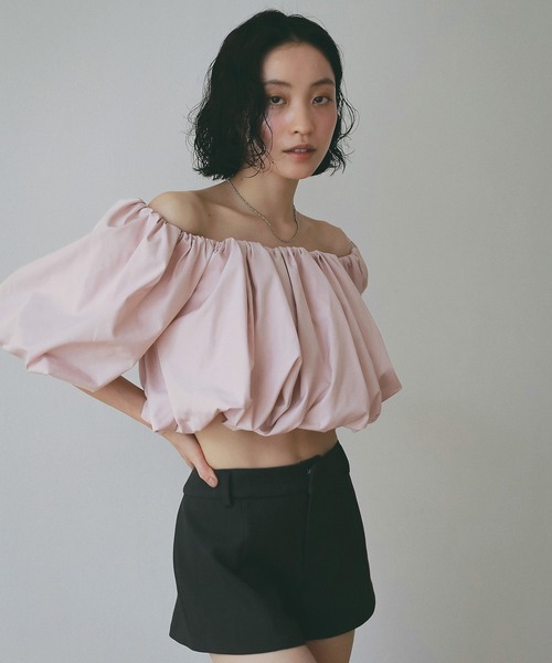 EIMY ISTOIRE(エイミーイストワール)の「ボンディングマイクロミニボトム ショートパンツ レディース 夏 秋 きれいめ(その他パンツ・レディース・アイボリー/グレー/ブラック・M/S)」の5枚目の写真