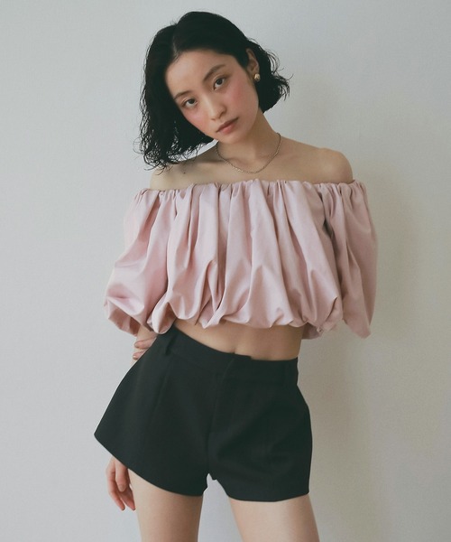 EIMY ISTOIRE(エイミーイストワール)の「ボンディングマイクロミニボトム ショートパンツ レディース 夏 秋 きれいめ(その他パンツ・レディース・アイボリー/グレー/ブラック・M/S)」の6枚目の写真