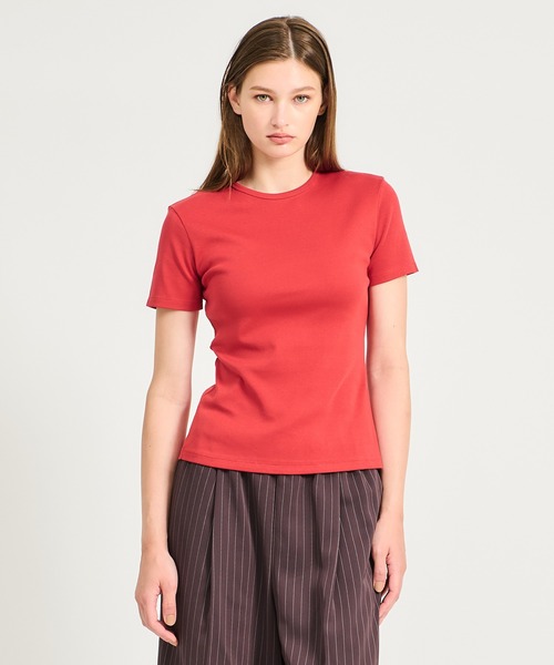 ESTNATION(エストネーション)の「GOOD PEOPLE GOOD STITCHING GOOD PRODUCT for ESTNATION / オーガニックコットン Tシャツ(Tシャツ/カットソー・レディース・ブラウン/レッド/ネイビー/オフホワイト・FREE)」の4枚目の写真