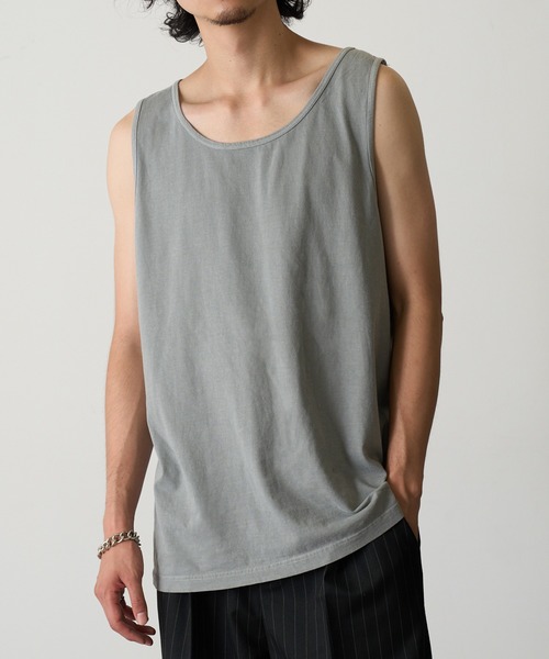 comfort colors(コンフォートカラーズ)の「【COMFORT COLORS】6.1oz ガーメントダイタンクトップ CC9360 MURS(タンクトップ・メンズ・アイボリー/ブラック/グレー/ホワイト/ダークネイビー・M/L/XL/S)」の4枚目の写真