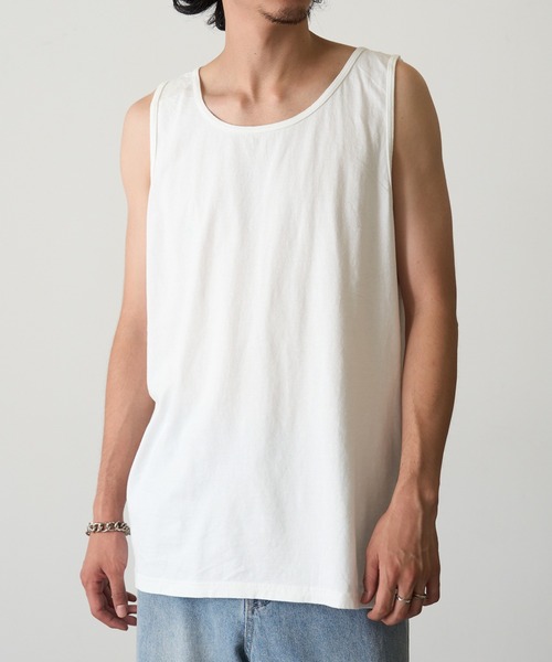 comfort colors(コンフォートカラーズ)の「【COMFORT COLORS】6.1oz ガーメントダイタンクトップ CC9360 MURS(タンクトップ・メンズ・アイボリー/ブラック/グレー/ホワイト/ダークネイビー・M/L/XL/S)」の1枚目の写真