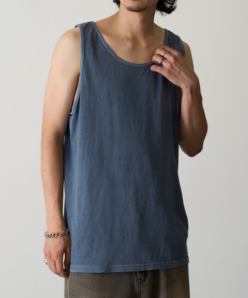 comfort colors(コンフォートカラーズ)の「【COMFORT COLORS】6.1oz ガーメントダイタンクトップ CC9360 MURS(タンクトップ・メンズ・アイボリー/ブラック/グレー/ホワイト/ダークネイビー・M/L/XL/S)」の5枚目の写真
