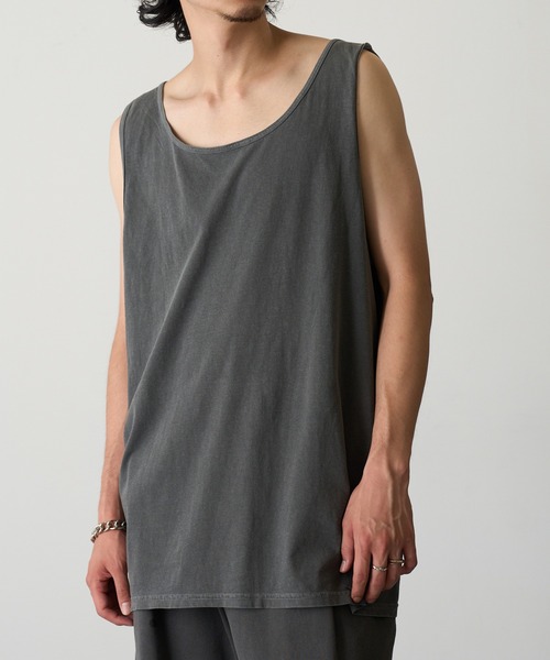 comfort colors(コンフォートカラーズ)の「【COMFORT COLORS】6.1oz ガーメントダイタンクトップ CC9360 MURS(タンクトップ・メンズ・アイボリー/ブラック/グレー/ホワイト/ダークネイビー・M/L/XL/S)」の3枚目の写真