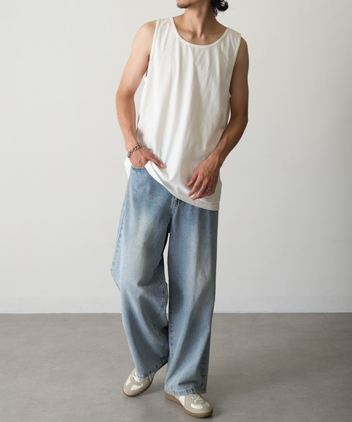 comfort colors(コンフォートカラーズ)の「【COMFORT COLORS】6.1oz ガーメントダイタンクトップ CC9360 MURS(タンクトップ・メンズ・アイボリー/ブラック/グレー/ホワイト/ダークネイビー・M/L/XL/S)」の11枚目の写真