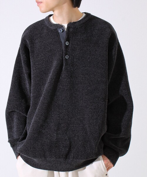 GLOSTER(グロスター)の「【好評につきリピート&カラー追加決定!】【チクチクしないニット】モールバックボーダーヘンリーネック(ニット/セーター・メンズ・ネイビー/チャコールグレー/マスタード/アイボリー/グリーン・S/L/M)」の20枚目の写真