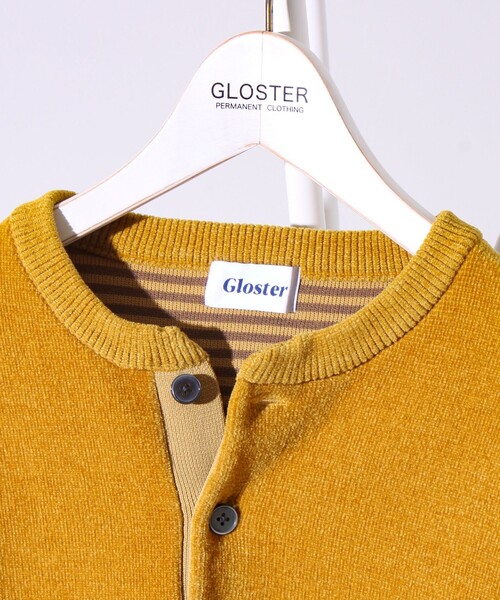 GLOSTER(グロスター)の「【好評につきリピート&カラー追加決定!】【チクチクしないニット】モールバックボーダーヘンリーネック(ニット/セーター・メンズ・ネイビー/チャコールグレー/マスタード/アイボリー/グリーン・S/L/M)」の12枚目の写真