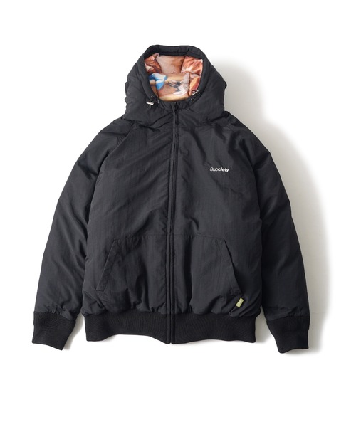 Subciety（サブサエティ）の「Nylon puff hooded jkt（ナイロンジャケット・メンズ・ブラック・X-LARGE/LARGE/MEDIUM/SMALL）」の16枚目の写真