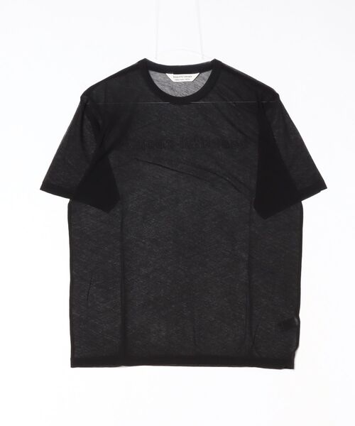 beautiful people(ビューティフルピープル)の「beautiful people sheer jersey outline logo T 1515310026(Tシャツ/カットソー・メンズ・ホワイト/ブラック・38)」の2枚目の写真