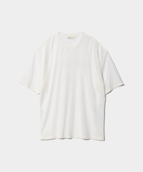 beautiful people(ビューティフルピープル)の「beautiful people sheer jersey outline logo T 1515310026(Tシャツ/カットソー・メンズ・ホワイト/ブラック・38)」の4枚目の写真