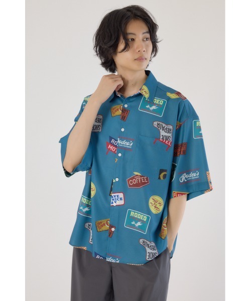 RODEO CROWNS WIDE BOWL(ロデオクラウンズワイドボウル)の「マルチパターンシャツ(シャツ/ブラウス・メンズ・ブルー/ブラック/ベージュ・MEDIUM/LARGE)」の3枚目の写真
