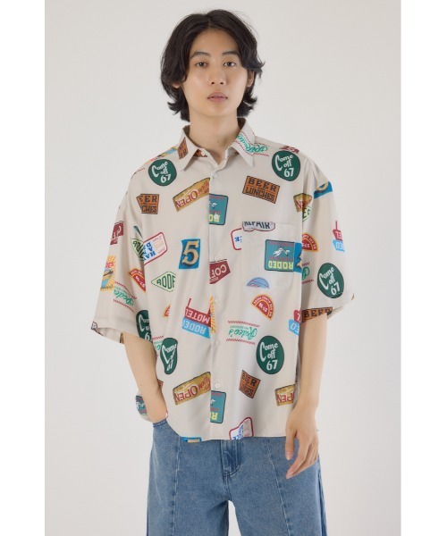 RODEO CROWNS WIDE BOWL(ロデオクラウンズワイドボウル)の「マルチパターンシャツ(シャツ/ブラウス・メンズ・ブルー/ブラック/ベージュ・MEDIUM/LARGE)」の17枚目の写真