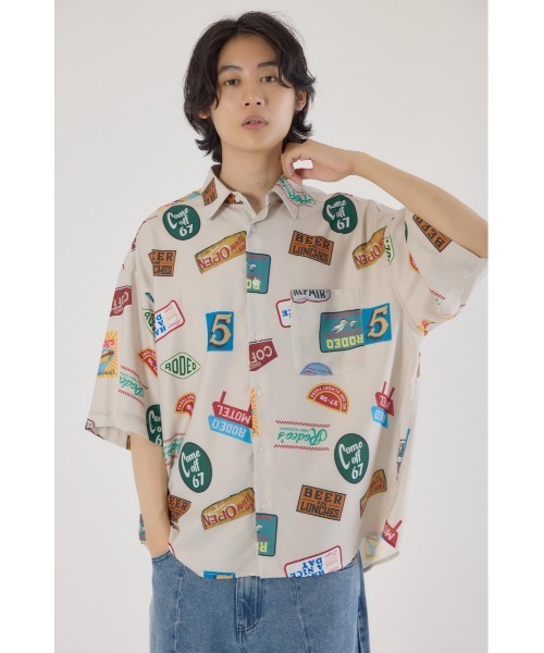 RODEO CROWNS WIDE BOWL(ロデオクラウンズワイドボウル)の「マルチパターンシャツ(シャツ/ブラウス・メンズ・ブルー/ブラック/ベージュ・MEDIUM/LARGE)」の18枚目の写真