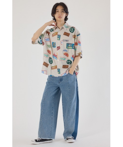 RODEO CROWNS WIDE BOWL(ロデオクラウンズワイドボウル)の「マルチパターンシャツ(シャツ/ブラウス・メンズ・ブルー/ブラック/ベージュ・MEDIUM/LARGE)」の22枚目の写真