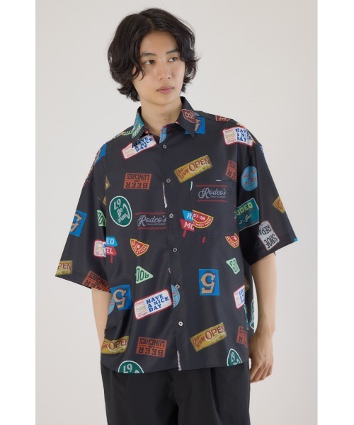 RODEO CROWNS WIDE BOWL(ロデオクラウンズワイドボウル)の「マルチパターンシャツ(シャツ/ブラウス・メンズ・ブルー/ブラック/ベージュ・MEDIUM/LARGE)」の4枚目の写真