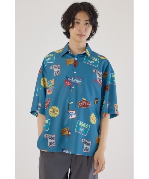 RODEO CROWNS WIDE BOWL(ロデオクラウンズワイドボウル)の「マルチパターンシャツ(シャツ/ブラウス・メンズ・ブルー/ブラック/ベージュ・MEDIUM/LARGE)」の10枚目の写真