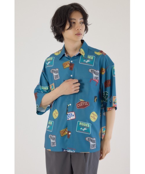 RODEO CROWNS WIDE BOWL(ロデオクラウンズワイドボウル)の「マルチパターンシャツ(シャツ/ブラウス・メンズ・ブルー/ブラック/ベージュ・MEDIUM/LARGE)」の11枚目の写真