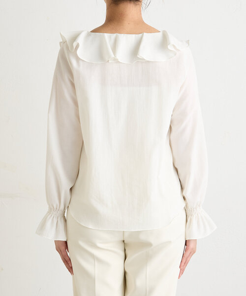 専用Drawing Numbers　 ラッフルフリルブラウス　ホワイト セール】【Drawing Numbers】ラッフルフリルブラウス（シャツ/ブラウス
