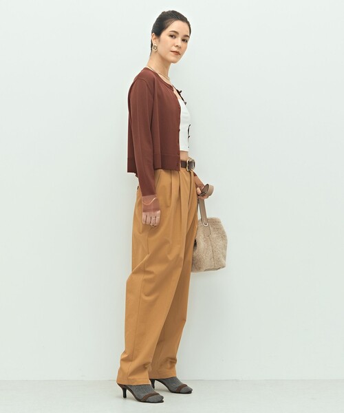 NOLLEY’S（ノーリーズ）の「ウォッシャブル Premium TWLL オトナチノパンツ（その他パンツ・レディース・キャメル/カーキ・38/36）」の3枚目の写真