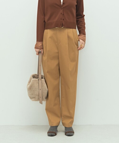 NOLLEY’S（ノーリーズ）の「ウォッシャブル Premium TWLL オトナチノパンツ（その他パンツ・レディース・キャメル/カーキ・38/36）」の4枚目の写真