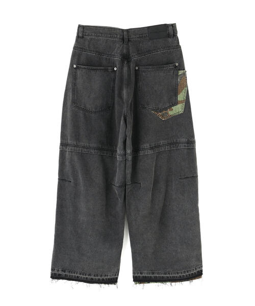 NOT4NERD(ノットフォーナード)の「NOT4NERD/ノットフォーナード/Camo Patch Work Layered Denim Pants(デニムパンツ・メンズ・ブラック/ブルー・L/XL/M)」の9枚目の写真