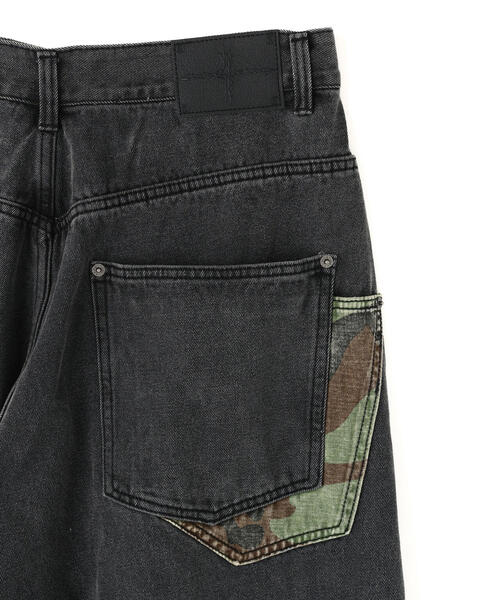 NOT4NERD(ノットフォーナード)の「NOT4NERD/ノットフォーナード/Camo Patch Work Layered Denim Pants(デニムパンツ・メンズ・ブラック/ブルー・L/XL/M)」の16枚目の写真
