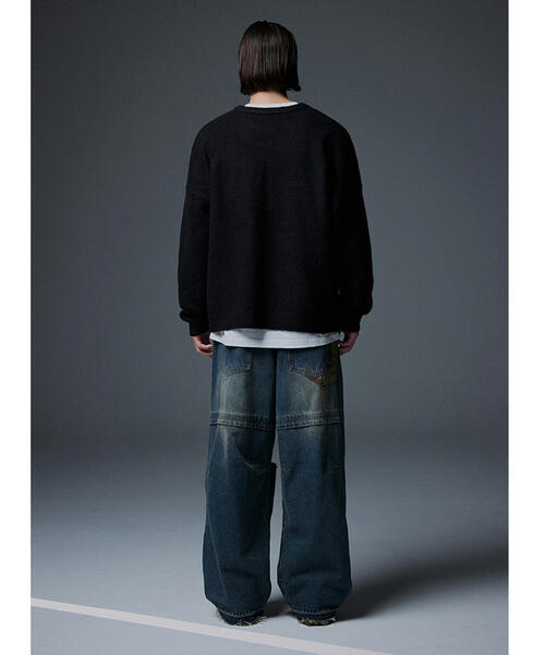 NOT4NERD(ノットフォーナード)の「NOT4NERD/ノットフォーナード/Camo Patch Work Layered Denim Pants(デニムパンツ・メンズ・ブラック/ブルー・L/XL/M)」の22枚目の写真