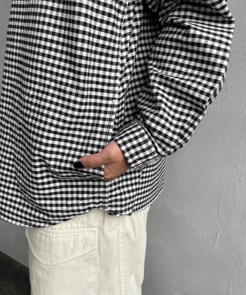 DANTON（ダントン）の「[DANTON/ダントン] ラウンドカラー オックスフォードプルオーバーシャツ(チェック・ストライプ)（シャツ/ブラウス・レディース・ネイビー/ブラック/ネイビー系・36/38/34）」の17枚目の写真