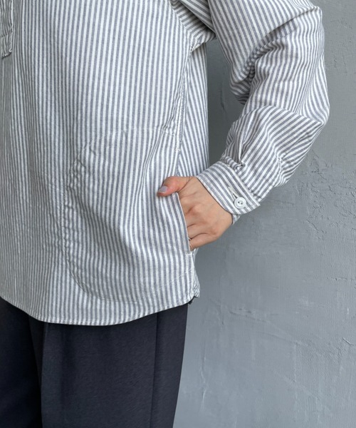 DANTON/ダントン] ラウンドカラー オックスフォードプルオーバーシャツ