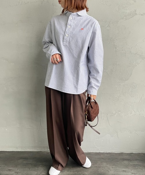 DANTON/ダントン] ラウンドカラー オックスフォードプルオーバーシャツ