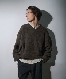 THE BOLDMAN(ザ ボールドマン)のVneck boucle knit / Vネックブークレニット(ニット/セーター)
