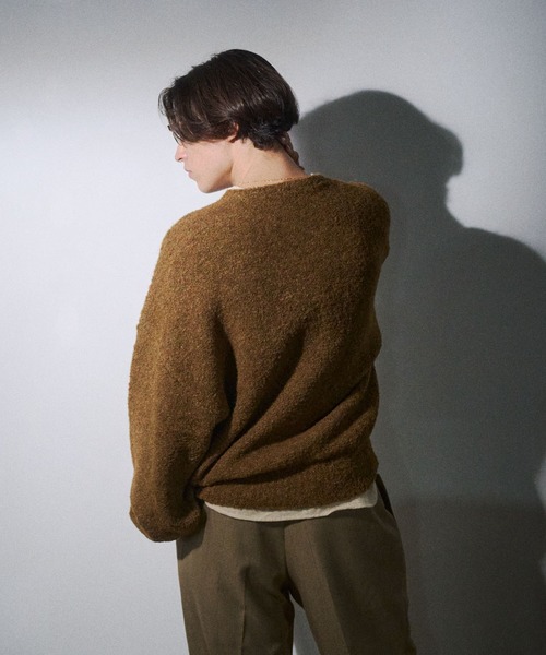 セール】Vneck boucle knit / Vネックブークレニット（ニット/セーター