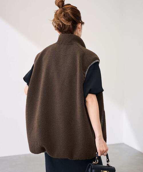 FRAMeWORK（フレームワーク）の「FROSTLINE/フロストライン 別注 リバーシブルベスト（その他アウター・レディース・ブラウン/ベージュ・FREE）」の17枚目の写真