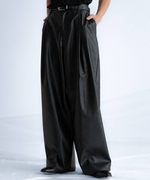 SINSS(シンス)の「Grain wide balloon slacks / グレインワイドバルーンスラックス(スラックス・メンズ・ブラック・LARGE/MEDIUM/SMALL/X-SMALL)」の6枚目の写真