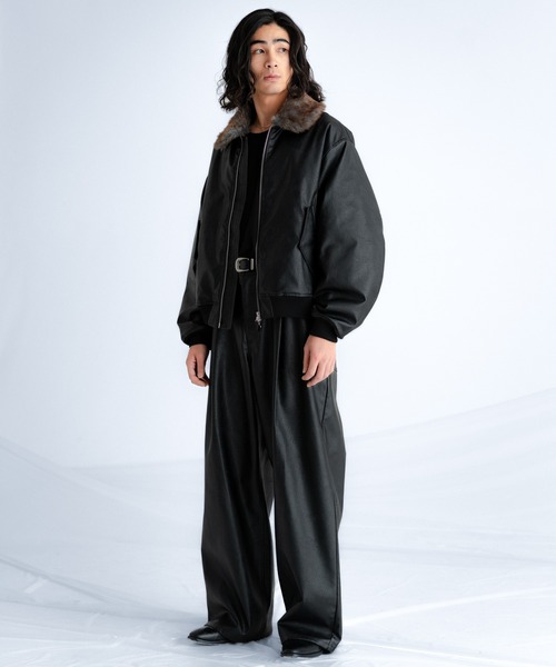 SINSS(シンス)の「Grain wide balloon slacks / グレインワイドバルーンスラックス(スラックス・メンズ・ブラック・LARGE/MEDIUM/SMALL/X-SMALL)」の5枚目の写真