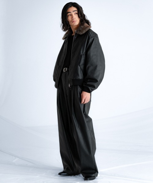 SINSS(シンス)の「Grain wide balloon slacks / グレインワイドバルーンスラックス(スラックス・メンズ・ブラック・LARGE/MEDIUM/SMALL/X-SMALL)」の11枚目の写真
