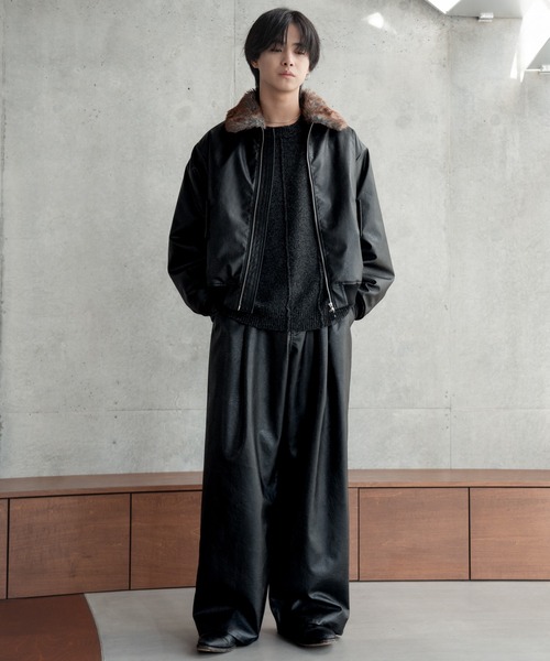 SINSS(シンス)の「Grain wide balloon slacks / グレインワイドバルーンスラックス(スラックス・メンズ・ブラック・LARGE/MEDIUM/SMALL/X-SMALL)」の21枚目の写真