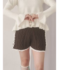 JUEMI Contrast Knit Shorts ジュエミ ニットパンツ Contrast Knit Shorts – JUEMI