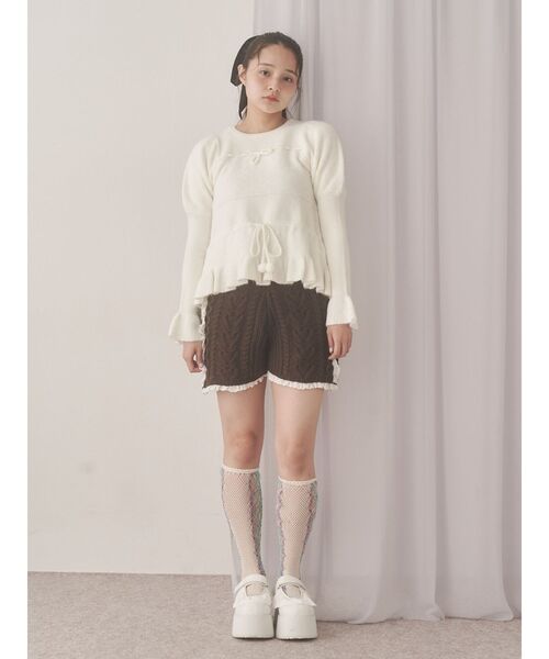 セール】frill knit shortpants（その他パンツ）｜merry jenny（メリー