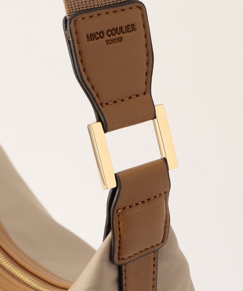 MICO COULIER（ミコクリエ）の「ナイロンワンショルダーバッグ（ショルダーバッグ・レディース・ブラック/グレイッシュベージュ・FREE）」の16枚目の写真