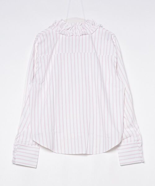 gossip!ロサンゼルス(ゴシップロサンゼルス)の「デコルテフリルデザイン ストライプシャツ(シャツ/ブラウス・レディース・ピンク・S/M)」の11枚目の写真