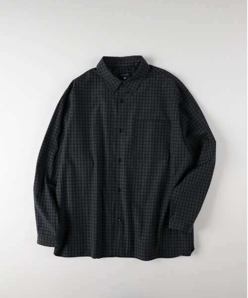 BACK NUMBER（バックナンバー）の「【BACK NUMBER】【店舗で人気】【さらっと羽織れる】ブロードチェック ビッグシルエット シャツ（リラックスシルエット）（シャツ/ブラウス・メンズ・ブラウン/グリーン/ブラック/ブルー・L/XL/M）」の18枚目の写真