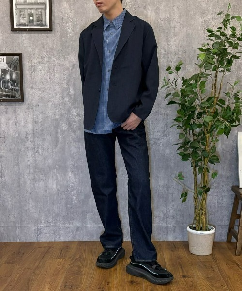 BACK NUMBER（バックナンバー）の「【BACK NUMBER】【店舗で人気】【さらっと羽織れる】ブロードチェック ビッグシルエット シャツ（リラックスシルエット）（シャツ/ブラウス・メンズ・ブラウン/グリーン/ブラック/ブルー・L/XL/M）」の12枚目の写真