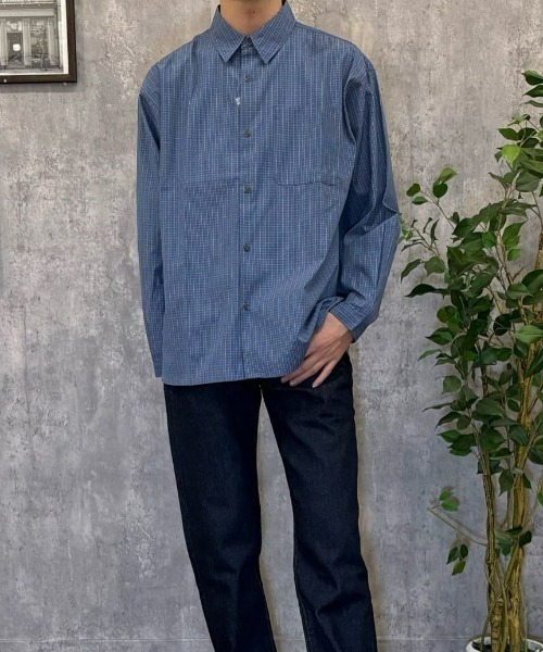 BACK NUMBER（バックナンバー）の「【BACK NUMBER】【店舗で人気】【さらっと羽織れる】ブロードチェック ビッグシルエット シャツ（リラックスシルエット）（シャツ/ブラウス・メンズ・ブラウン/グリーン/ブラック/ブルー・L/XL/M）」の15枚目の写真