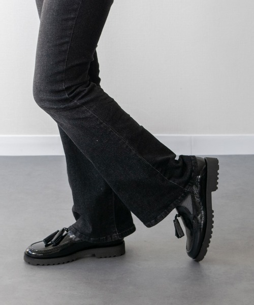 FABIO RUSCONI（ファビオルスコーニ）の「【FABIO RUSCONI】オブリークトウタッセルローファー(F51638)（ローファー・レディース・ブラック/ブラック系その他・38/37/36/35/39）」の8枚目の写真