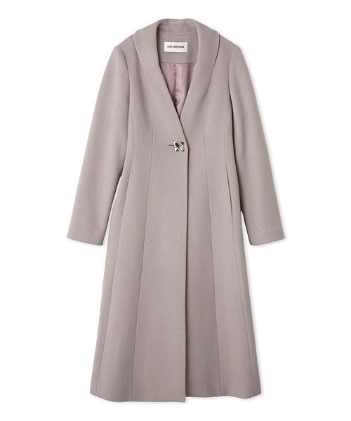 LILY BROWN(リリーブラウン)の「【WEB限定サイズあり】チェスターコート(チェスターコート・レディース・アイボリー/ライトグレー/ブラック/ネイビー/グリーン・0/1/2)」の1枚目の写真